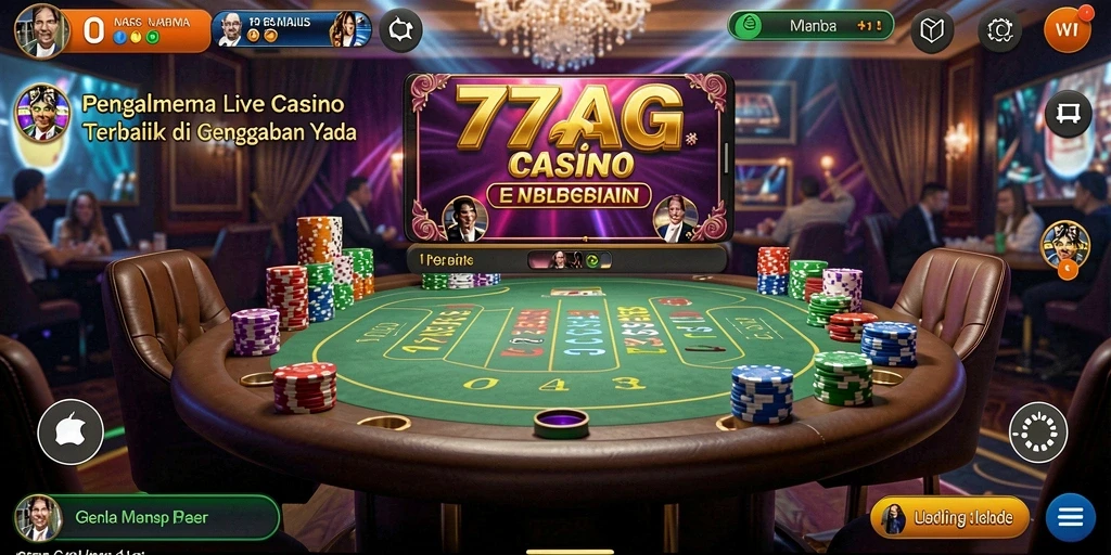 Tampilan gameplay Live Casino yang menegangkan dan interaktif.