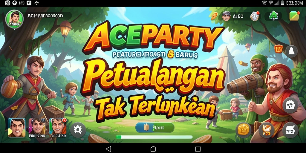 Tampilan gameplay ACEPARTY yang memukau dan menantang.