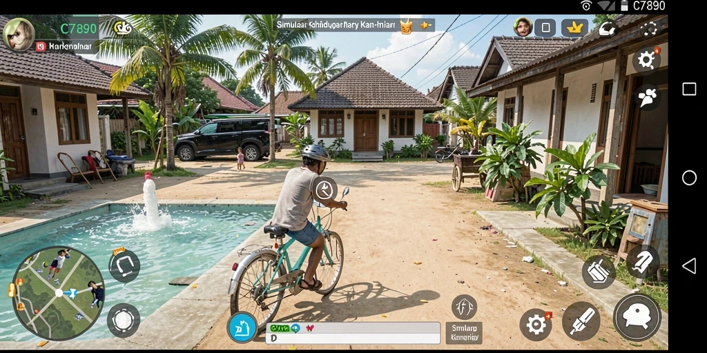 Tampilan gameplay C7890 yang menarik dan penuh warna.