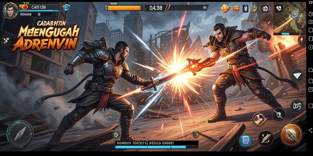 Tampilan aksi gameplay seru di CADAS138 dengan pertarungan intens.