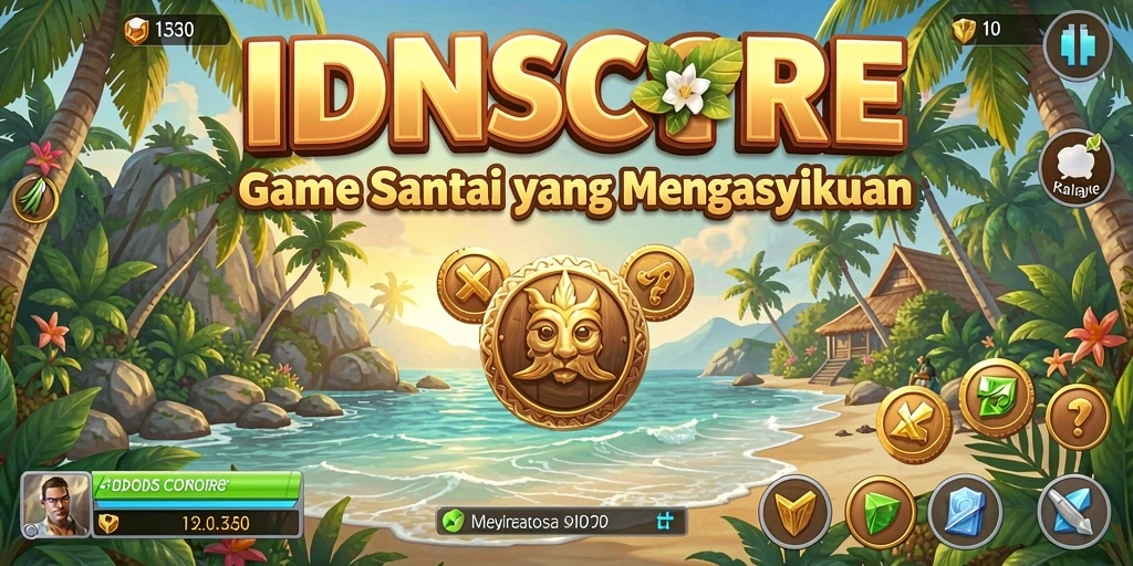 Tampilan gameplay IDNSCORE yang cerah dan menarik.