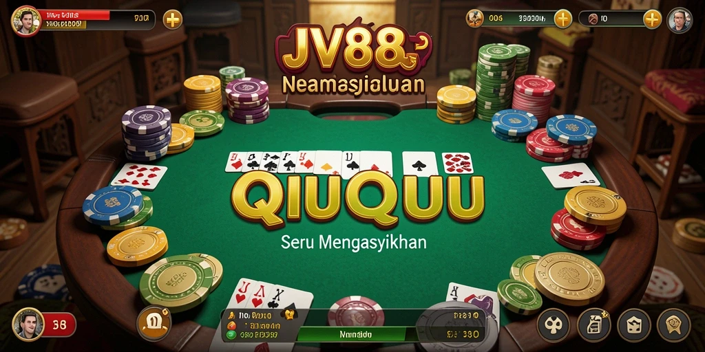 Screenshot utama JV88 menampilkan gameplay QiuQiu yang menarik.