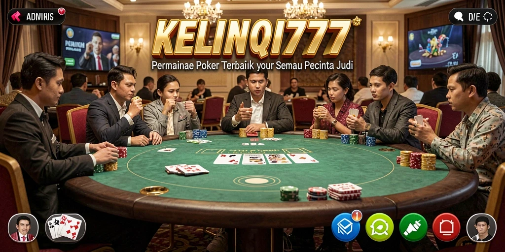 Tangkapan layar gameplay Poker KELINCI777 yang mendebarkan dan interaktif.