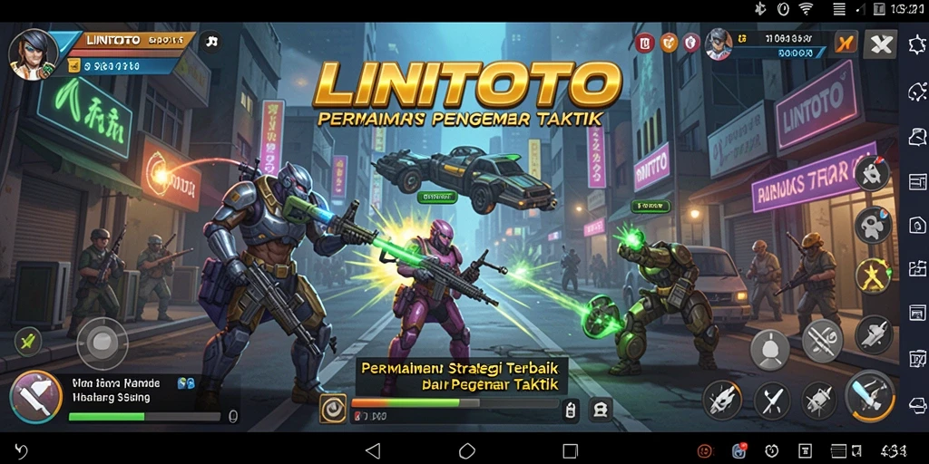 Tangkapan layar gameplay menampilkan aksi strategis dalam LINITOTO.