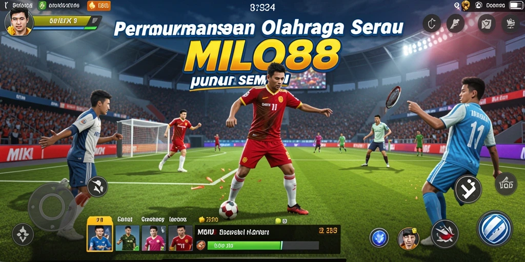 Tampilan menarik dari gameplay intens olahraga di MILO88.