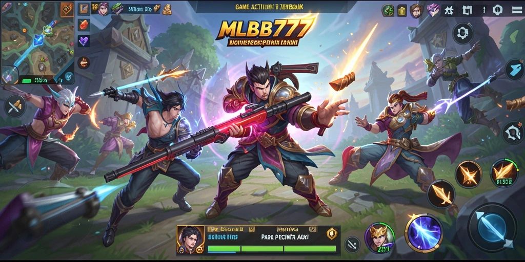 Tampilan gameplay MLBB777 dengan aksi yang mendebarkan.