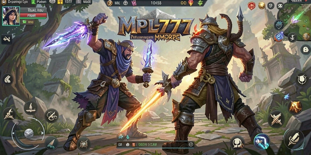 Screenshot dari gameplay MPL777 dengan aksi pertarungan yang mendebarkan.