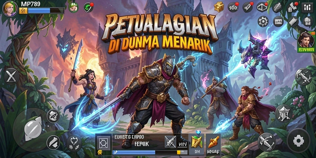 Tampilan gameplay menarik dengan berbagai petualangan menantang.