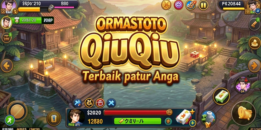 Screenshot ORMASTOTO menunjukkan gameplay seru QiuQiu yang penuh warna.