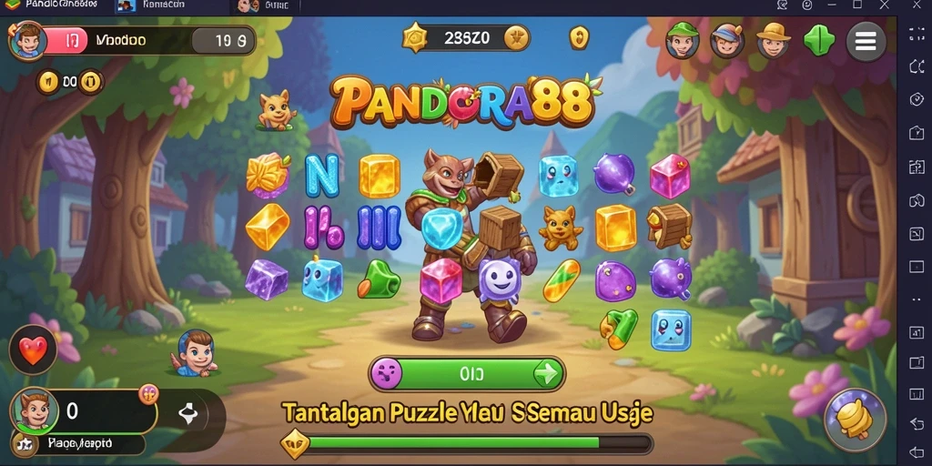 Tampilan screenshot PANDORA88 menampilkan gameplay Puzzle yang menantang dan menarik.