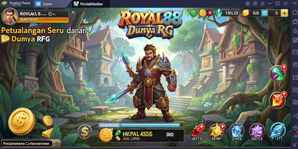 Tampilan gameplay seru dan dinamis di <strong>ROYAL88</strong>, penuh dengan aksi RPG.