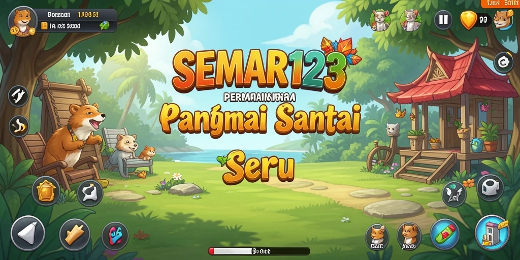 Tampilan gameplay SEMAR123 yang ceria dan penuh tantangan.