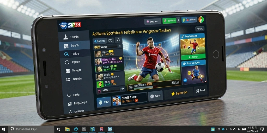 Screenshot utama SIP33 menampilkan antarmuka sportsbook yang menarik dan informatif.
