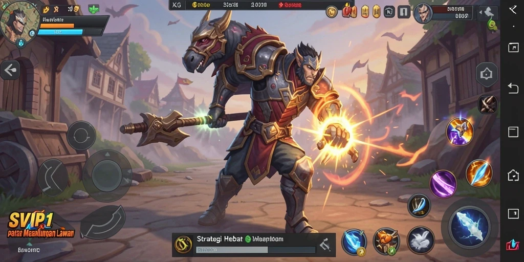 Screenshot gameplay SVIP1 menunjukkan pertempuran strategis yang mendebarkan.