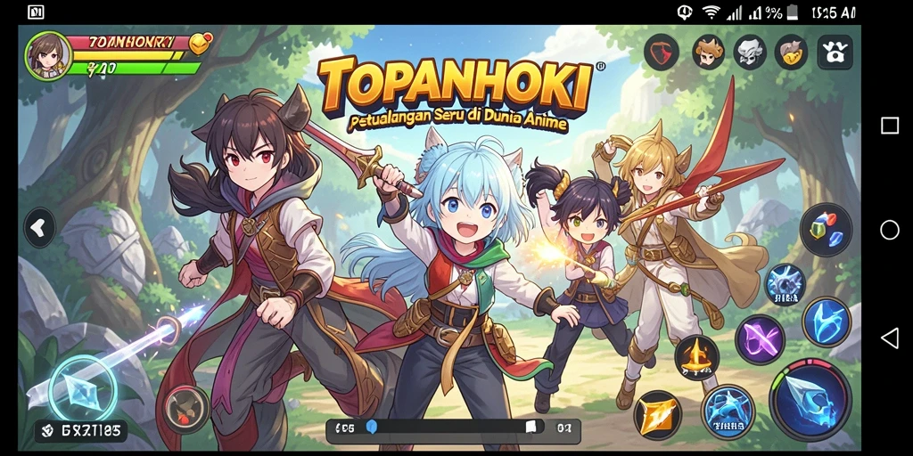 Gameplay seru TOPANHOKI dengan karakter dan pertarungan menarik.