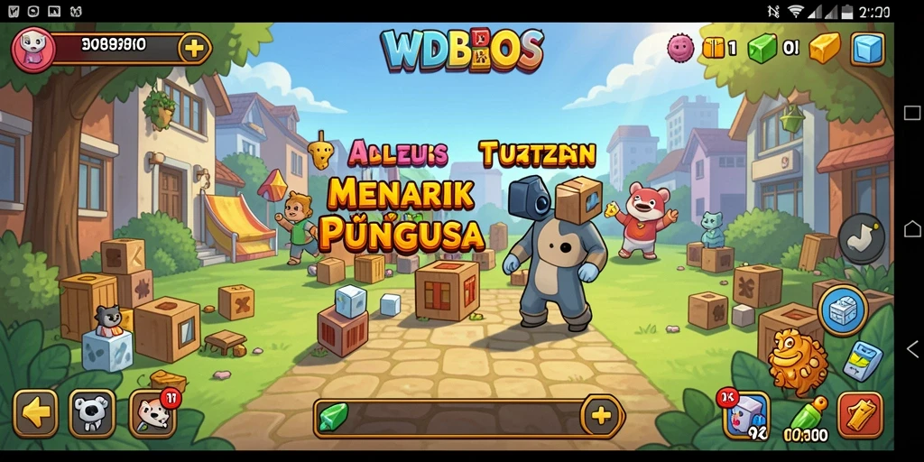 Tampilan gameplay WDBOS dengan tantangan seru yang menggugah selera.